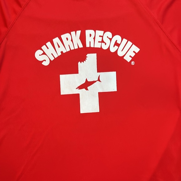 Shark Rescue Swim Shirt Size Small Men’s - Picture 2 of 3